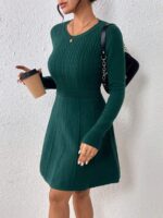Rochie Scurta Elma Verde Inchis - imagine 3