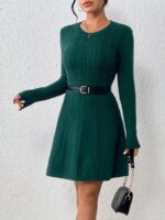 Rochie Scurta Elma Verde Inchis - imagine 4