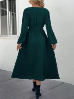 Rochie Midi Elisha Verde - imagine 2