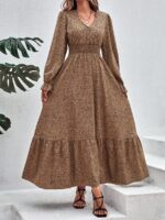 Rochie Lunga Tekla Maro Cu Imprimeu Dalmatian Negru - imagine 4