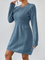 Rochie Tricotata Scurta Magdalena Albastra