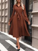 Rochie Midi Gusten Maro Cu Cordon - imagine 4