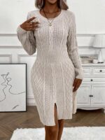Rochie Midi Tricotata Eljas Bej