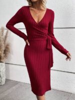 Rochie Lunga Caralia Grena - imagine 3