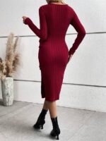 Rochie Lunga Caralia Grena - imagine 4