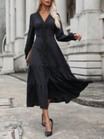 Rochie Lunga Moana Neagra - imagine 4