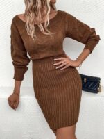 Rochie Midi Tricotata Dide Maro