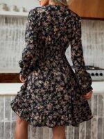 Rochie Scurta Scarlet Neagra Inflorata - imagine 2