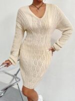 Rochie Scurta Tricotata Marvel Bej