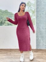 Rochie Lunga Polett Roz - Marimi Mari