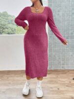 Rochie Lunga Polett Roz - Marimi Mari - imagine 3
