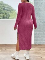 Rochie Lunga Polett Roz - Marimi Mari - imagine 2