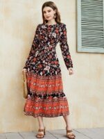 Rochie Lunga Celina Inflorata - imagine 3