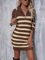 Rochie Lunga Elvan Corai Cu Imprimeu Negru - imagine 51