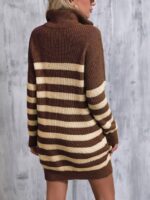 Rochie Lunga Elvan Corai Cu Imprimeu Negru - imagine 52