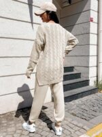 Compleu Dama Tricotat Adriano Bej - imagine 2