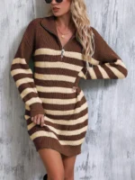 Rochie Lunga Elvan Corai Cu Imprimeu Negru - imagine 53