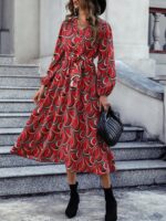 Rochie Midi Okena Rosie Cu Imprimeu Alb - Negru - imagine 3