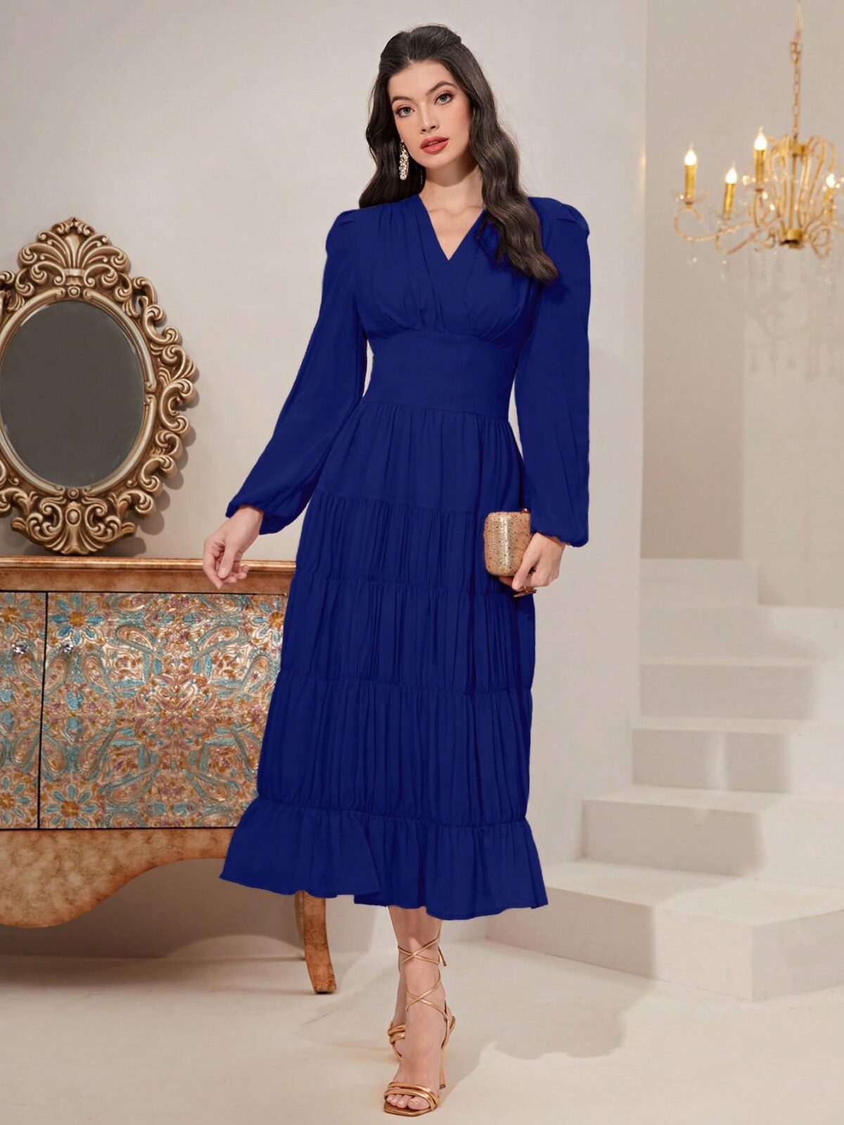 Rochie Lunga Ladius Albastra - imagine 1