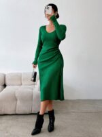 Rochie Midi Hera Verde - imagine 5