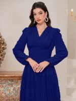Rochie Lunga Ladius Albastra - imagine 4