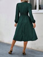 Rochie Lunga Elvan Corai Cu Imprimeu Negru - imagine 65