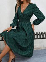 Rochie Lunga Elvan Corai Cu Imprimeu Negru - imagine 68