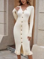 Rochie Midi Tricotata Barny Bej