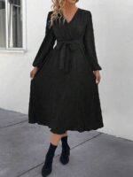Rochie Lunga Elvan Corai Cu Imprimeu Negru - imagine 80