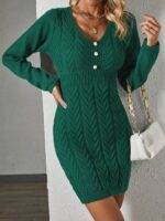 Rochie Scurta Tricotata Anaya Verde - imagine 5