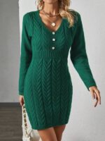 Rochie Scurta Tricotata Anaya Verde - imagine 4