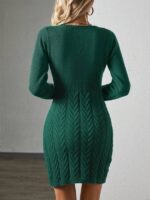 Rochie Scurta Tricotata Anaya Verde - imagine 2
