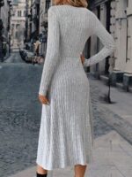 Rochie Midi Irisa Gri Deschis - imagine 2
