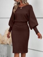 Rochie Midi Tricotata Elena Maro - imagine 4