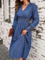 Rochie Midi Dezira Din Denim - imagine 4