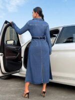 Rochie Lunga Lupio Din Denim - imagine 2