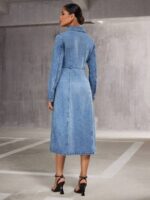 Rochie Lunga Serinesa Din Denim - imagine 2