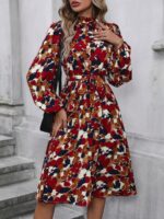 Rochie Midi Denysa cu Print Multicolor - imagine 5