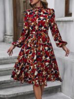 Rochie Midi Denysa cu Print Multicolor - imagine 3