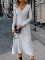 Rochie Midi Irisa Gri Deschis