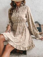 Rochie Scurta Mulan Bej - imagine 3