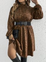 Rochie Scurta Daria Maro Cu Imprimeu Dalmatian Negru - Marimi Mari