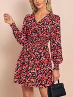 Rochie Scurta Avena Neagra Cu Inimioare Multicolore - imagine 3