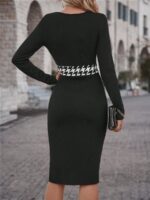 Rochie Midi Juniper Alb Negru - imagine 2