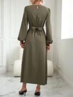 Rochie Lunga Sabrina Khaki - imagine 2