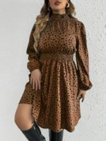 Rochie Scurta Daria Maro Cu Imprimeu Dalmatian Negru - Marimi Mari - imagine 3