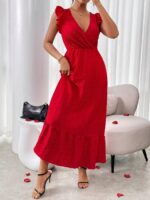 Rochie Lunga Wilbur Rosie Cu Spatele Gol