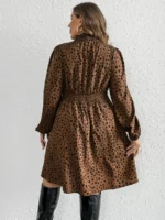 Rochie Scurta Daria Maro Cu Imprimeu Dalmatian Negru - Marimi Mari - imagine 2