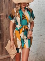Rochie Scurta Derisami Multicolora