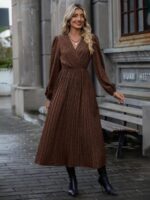 Rochie Lunga Isla Maro Cu Imprimeu Negru - imagine 3